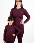 Young Rider Burgundy Long Sleeved Top