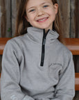 Young Rider Taupe Grey 1/4 Zip Sweatshirt